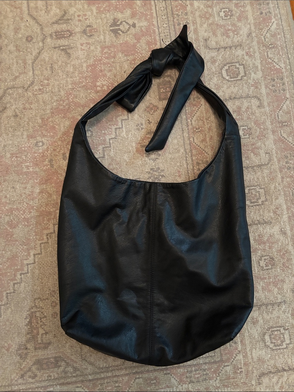 Next Direct Black Knot-Handle Shoulder Bag